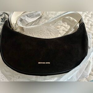 Michael Kors Suede Black Sling Bag